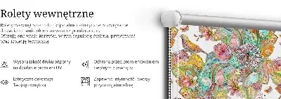 Notranji zatemnilni rolo za okno Barvit vzorec narave