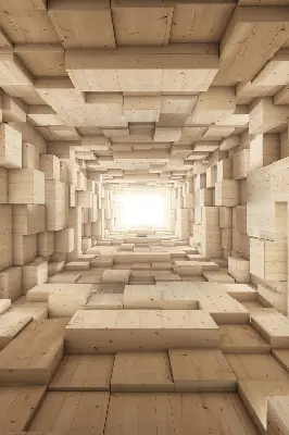 Notranji okenski zatemnilni rolo 3D lesena luknja
