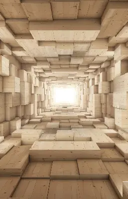 Notranji okenski zatemnilni rolo 3D lesena luknja