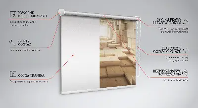 Notranji okenski zatemnilni rolo 3D lesena luknja