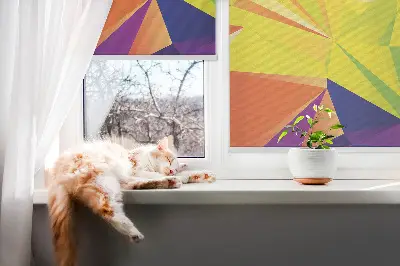 Notranji zatemnilni rolo za okno Barvit vzorec origamija