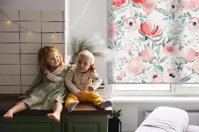 Notranji zatemnilni rolo za okno Rožnati mak