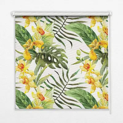 Zatemnilni rolo za okno Rumen cvet