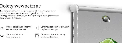 Zatemnilni rolo za balkonska vrata Limete v vodi