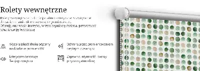 Notranji okenski zatemnilni rolo Zeleni krogi