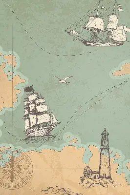 Notranji zatemnilni rolo Zemljevid oceana