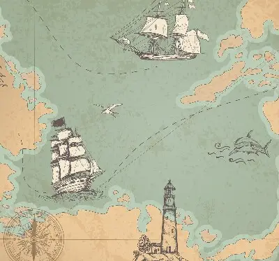 Notranji zatemnilni rolo Zemljevid oceana