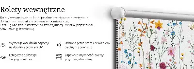 Notranji zatemnilni rolo Barvite rože