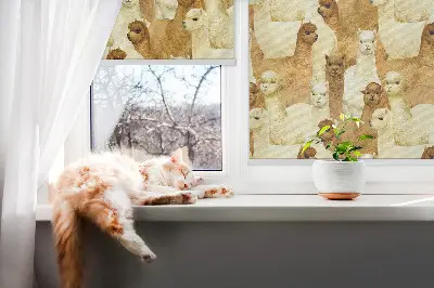 Notranji zatemnilni rolo za okno Čreda alpak
