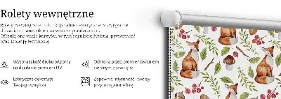 Notranji okenski zatemnilni rolo Lisice, gobe, listje