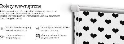 Zatemnilni rolo za okno Črna srca