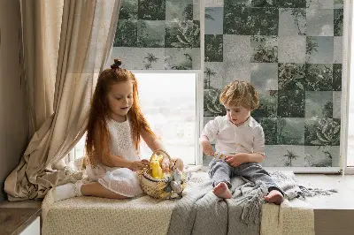 Tkaninski zatemnilni rolo Ploščate palme