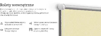 Notranji okenski zatemnilni rolo Svetlo rumena