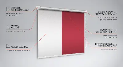 Zatemnilni rolo za okno Temno rdeča