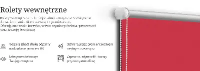 Notranji zatemnilni rolo Rdeča
