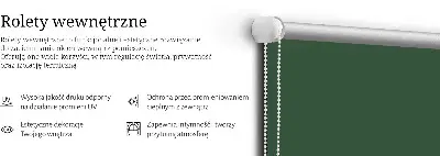 Notranji zatemnilni rolo za okno Zelena