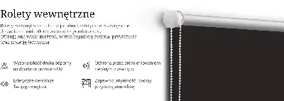 Zatemnilni rolo za okno Črna
