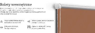 Zatemnilni rolo za okno Rjava