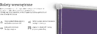 Notranji okenski zatemnilni rolo Vijolična