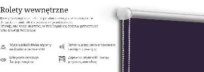 Notranji zatemnilni rolo za okno Črna