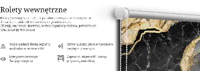 Zatemnilni rolo za okno Črni marmor