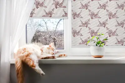 Notranji zatemnilni rolo za okno Origami labodi