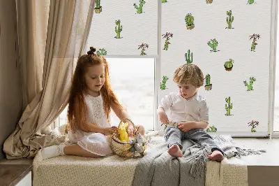 Tkaninski zatemnilni rolo Kaktusi