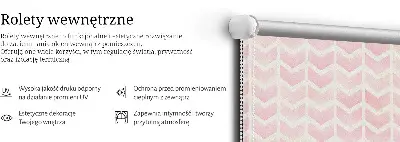 Notranji okenski zatemnilni rolo Rožnati cikcaki