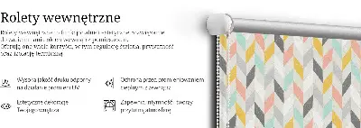 Notranji okenski zatemnilni rolo Barvita ribja kost