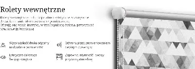 Notranji okenski zatemnilni rolo Vzorec sivega trikotnika