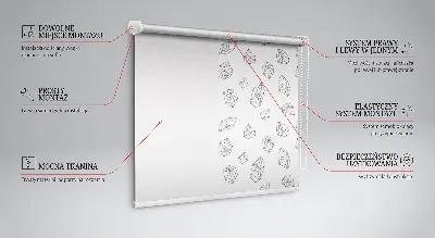 Tkaninski zatemnilni rolo Geometrijske oblike