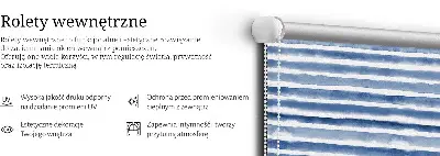 Tkaninski zatemnilni rolo Pobarvane modre črte