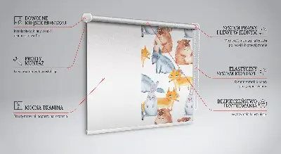 Notranji zatemnilni rolo za okno Živali