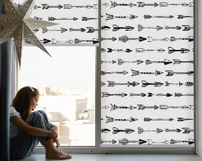 Zatemnilni rolo za okno Skica puščic
