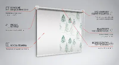 Notranji okenski zatemnilni rolo Drevesa
