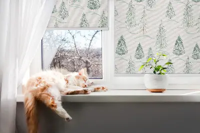 Notranji okenski zatemnilni rolo Drevesa