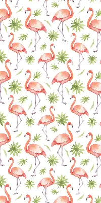 Tkaninski zatemnilni rolo Flamingo in listi