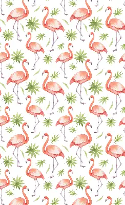 Tkaninski zatemnilni rolo Flamingo in listi