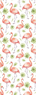 Tkaninski zatemnilni rolo Flamingo in listi
