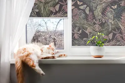Notranji zatemnilni rolo Eksotične rastline in ptice