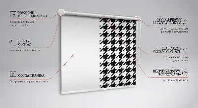 Notranji zatemnilni rolo za okno Geometrijski vzorec