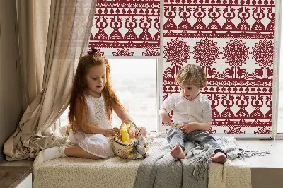 Notranji zatemnilni rolo za okno Rjavi vzorec