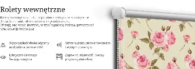 Notranji okenski zatemnilni rolo Vrtnice