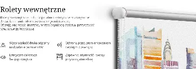 Notranji okenski zatemnilni rolo Barvito mesto