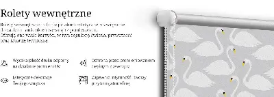 Notranji okenski zatemnilni rolo Labodi