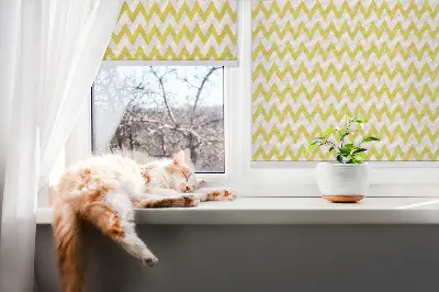 Zatemnilni rolo za okno Rumeni cikcaki