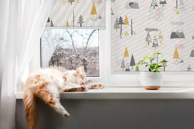 Notranji okenski zatemnilni rolo Letni časi