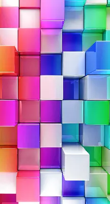 Notranji zatemnilni rolo Barvite 3D kocke