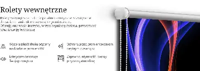 Notranji zatemnilni rolo Oranžna in modra animacija