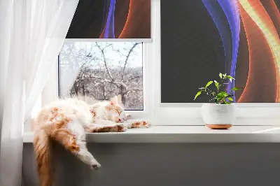 Notranji zatemnilni rolo Oranžna in modra animacija